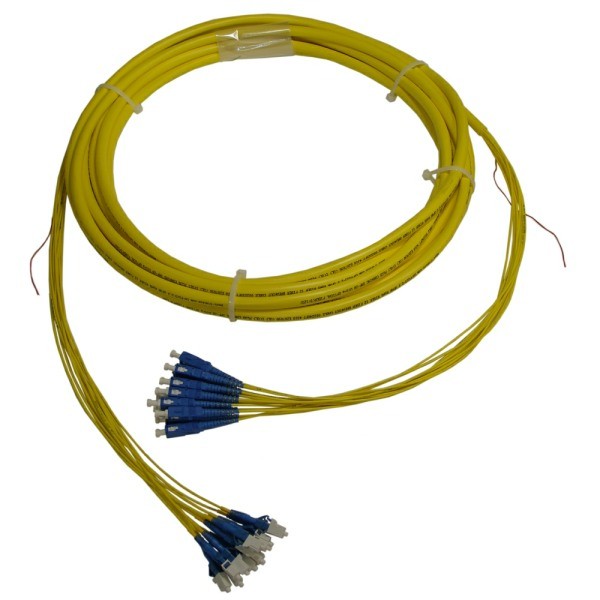 SM LC-SC 12 Fiber Riser Breakout Cable with 2.0mm Subunits