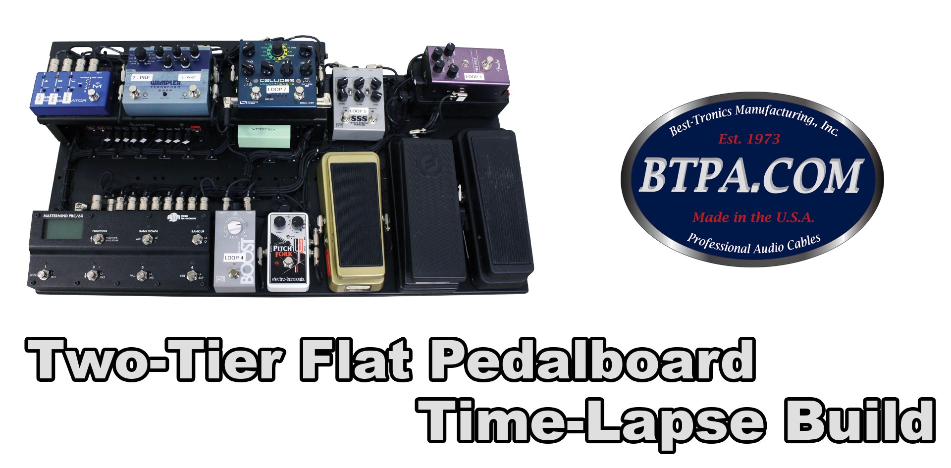 BTPA | Two-Tier Flat Pedalboard Time-Lapse Wire (1)
