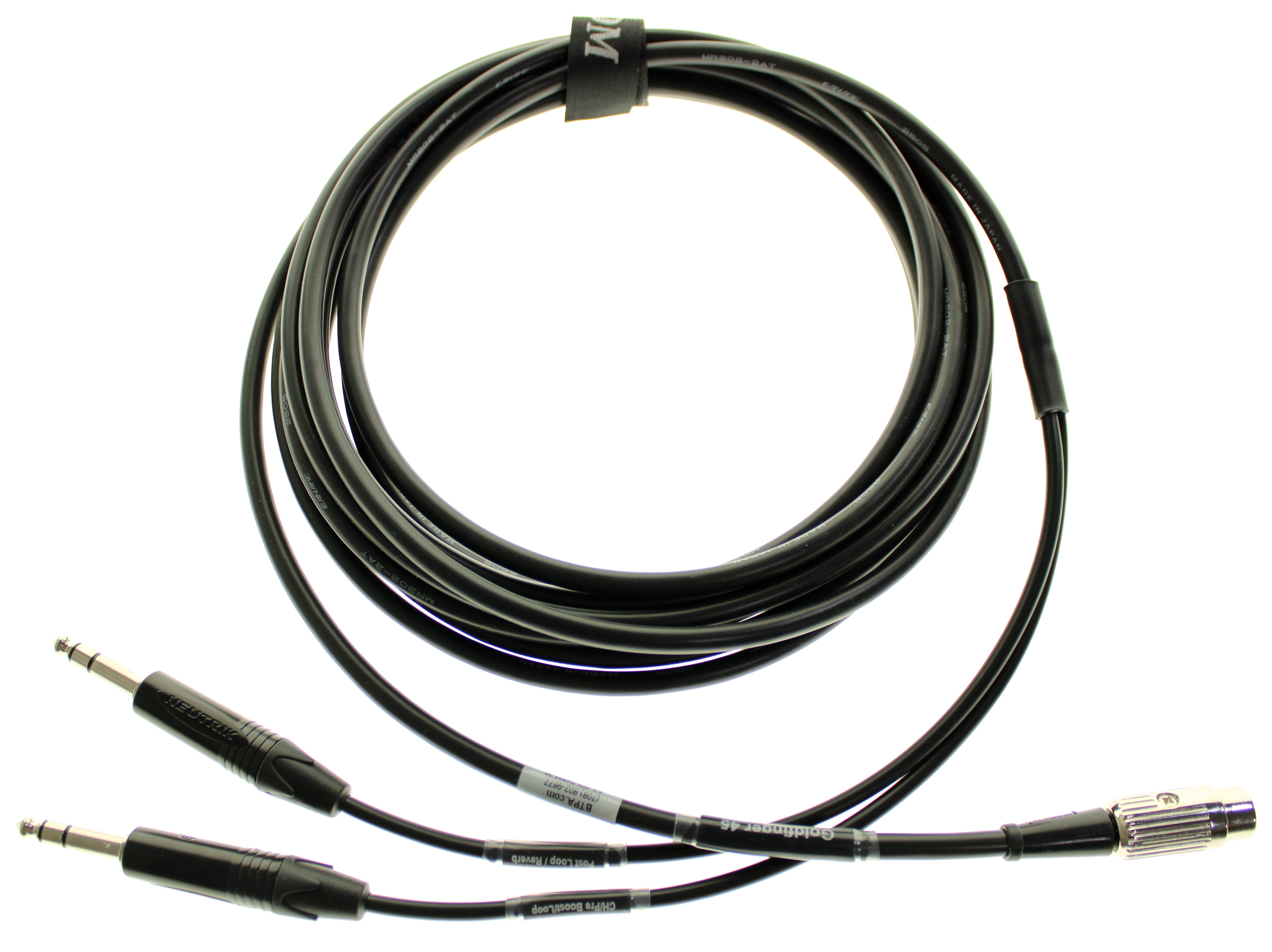 8 pin din to dual 1/4" TRS for switching functions of the Bogner Goldfinger 45