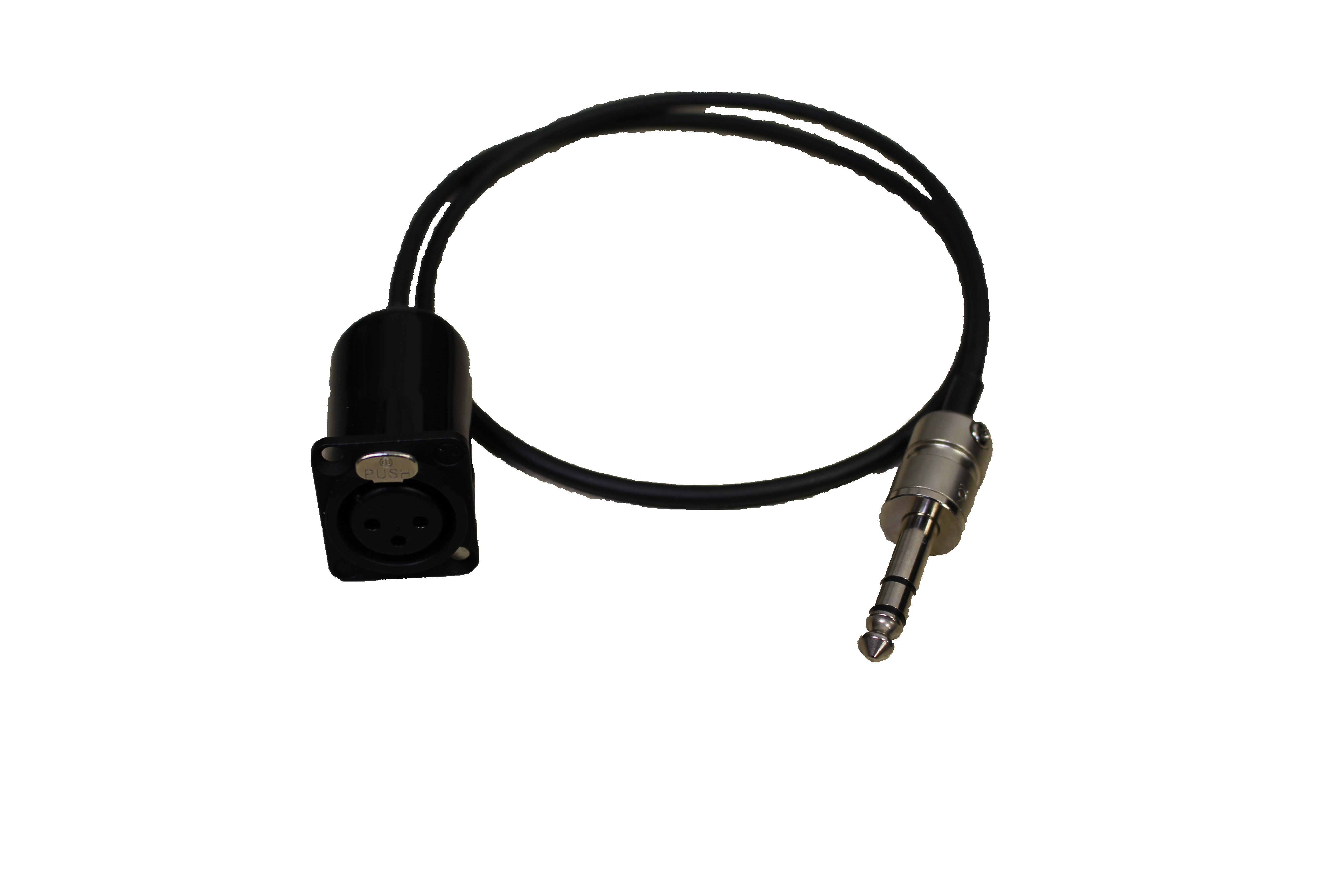 XLR Female panel connector to low profile SPS6-S TRS cable tail