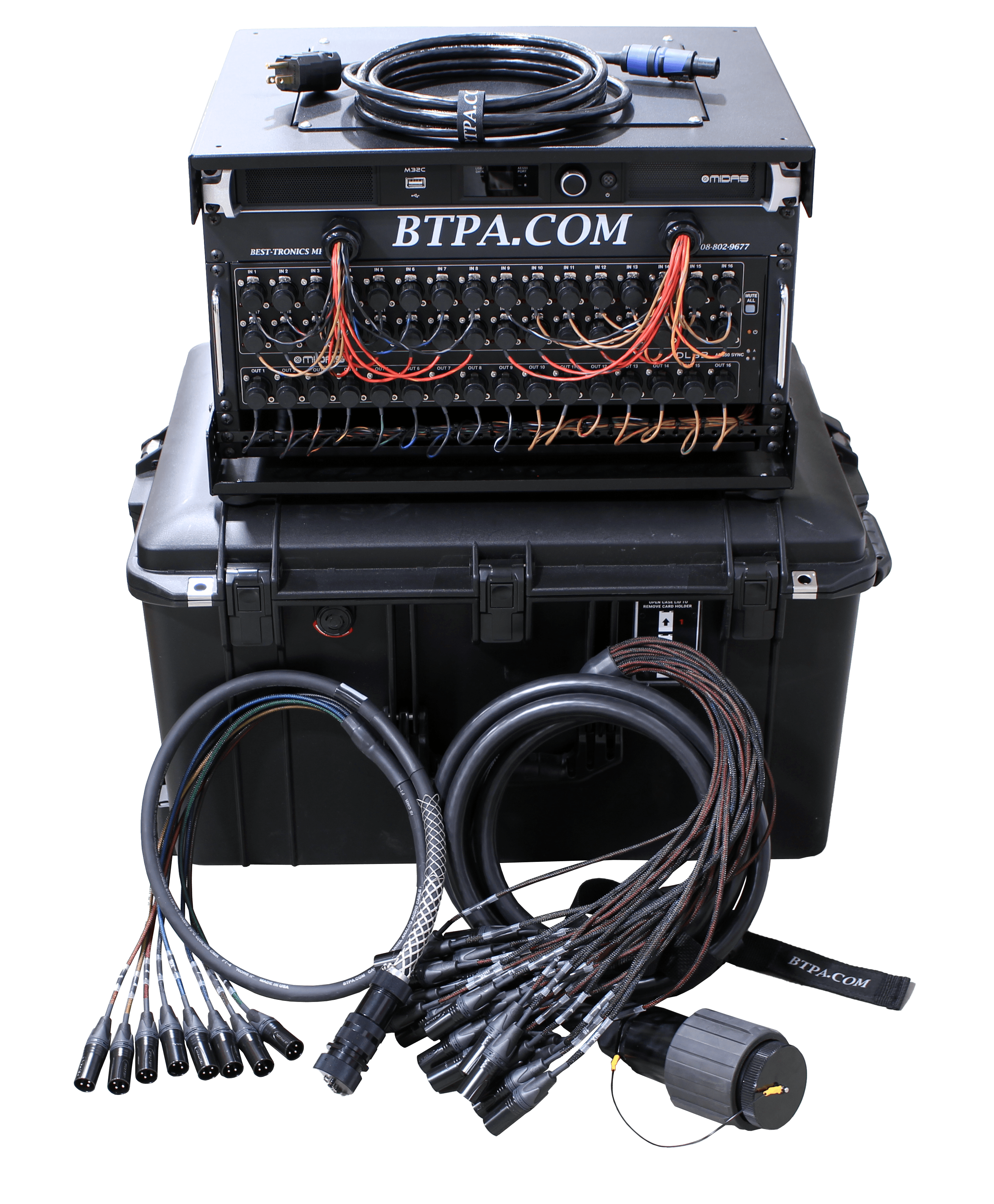 Best-Tronics Mfg., Inc. > Fly Racks > 32 Channel M32 Mixer Fly Rack ...