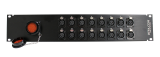 2U Rack Panel 16 channel microphone split with multipin disconnect - W2 compatible