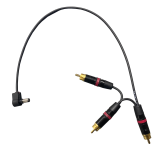 Three RCA to Right Angle 2.1 x 5.5mm DC Current Tripler Cable