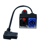 Pedaltrain Side Panel W/ 1/4" Feedthru + PowerCON to Angled IEC