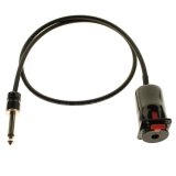 Locking Neutrik D-series panel connector to Square Plug SPS4 Small Straight 1/4" TS cable