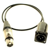 XLR Male panel connector to XLR Female cable tail