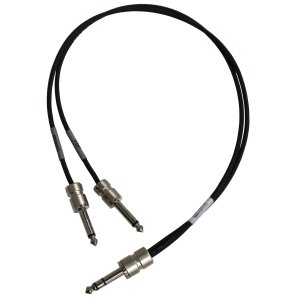 BTPA.com Square Plug Straight TRS to Dual Straight TS Insert Cable