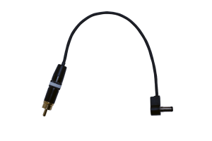 RCA to Angle 2.1 x 5.5mm DC power cable for Cioks Power Supplies, Center Positive, Custom Length