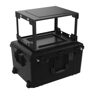 6U Circle Three Designs Gen 2 Aluminum Fly Rack with Rack top on