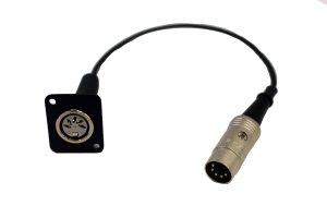 5 pin DIN panel connector to straight 5 pin DIN cable tail
