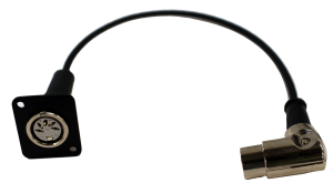 5 pin DIN panel connector to right angle 5 pin DIN cable tail