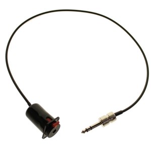 Locking 1/4" TRS Panel Connector to Low Profile Straight 1/4" TRS