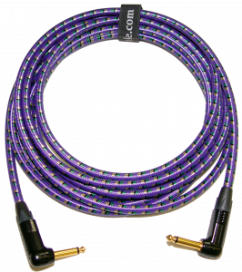 Gi30-XX Right Angle to Right Angle 20 AWG Oxygen Free Nylon Overbraided Instrument Cable with Gold Connectors