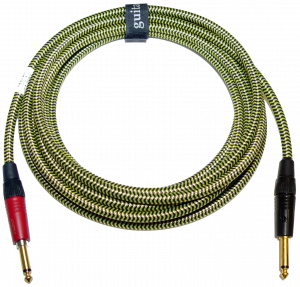 GI32-XX Straight to Straight 20 AWG Oxygen Free Nylon Overbraided Instrument Cable with Neutrik Silent Plug