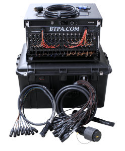 6U mixer Fly rack w/ foamed Pelican Case, M32C/DL32, and all necessary cabling.