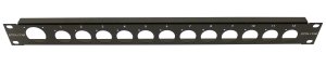 BTPa.com PP-0017: 1U Panel W/ (1) 39 Pin Punch & (12) D-Series Punch