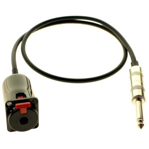 Locking Neutrik D-series panel connector to Square Plug SPS4 Small Straight 1/4" TS cable