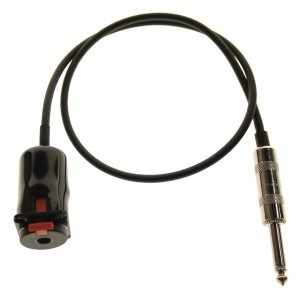 Locking Neutrik D-series panel connector to Square Plug SPS4 Small Straight 1/4" TS cable