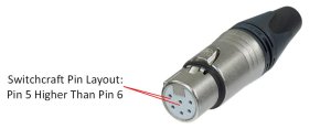 XLR6-SC-XX Switchcraft Pin Orientation