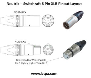 XLR6-SC-XX Switchcraft Pin Layout