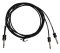 BTPA.com Square Plug Straight TRS to Dual Straight TS Insert Cable