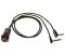 Locking 1/4" TRS Panel Connector Wired as Insert Cable to Two Flat Right Angle TS
